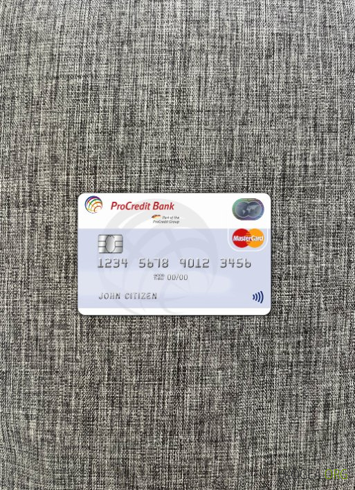 Bulgarie ProCredit Bank MasterCard photolook recto